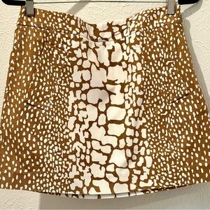 J. Crew cotton print mini skirt